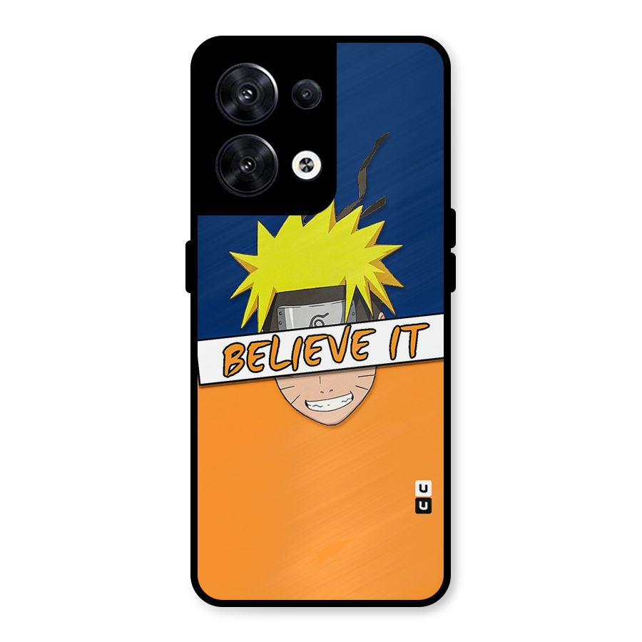 Naruto Believe It Metal Back Case for Oppo Reno8 5G