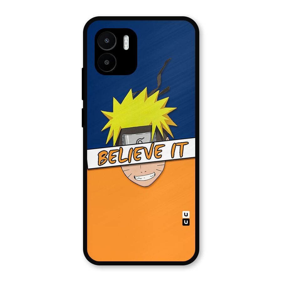 Naruto Believe It Metal Back Case for Redmi A2