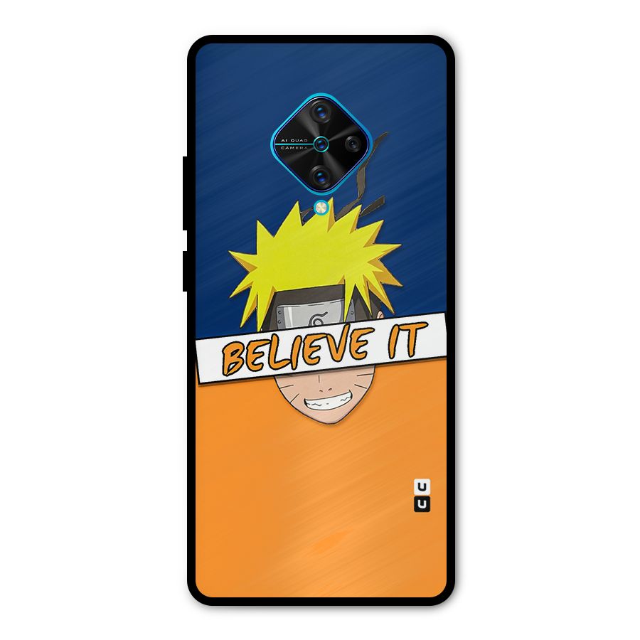 Naruto Believe It Metal Back Case for Vivo S1 Pro
