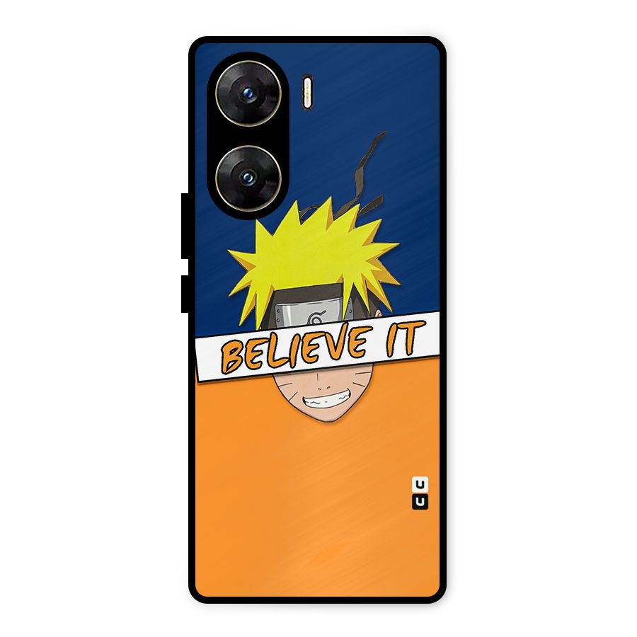Naruto Believe It Metal Back Case for Vivo V29e