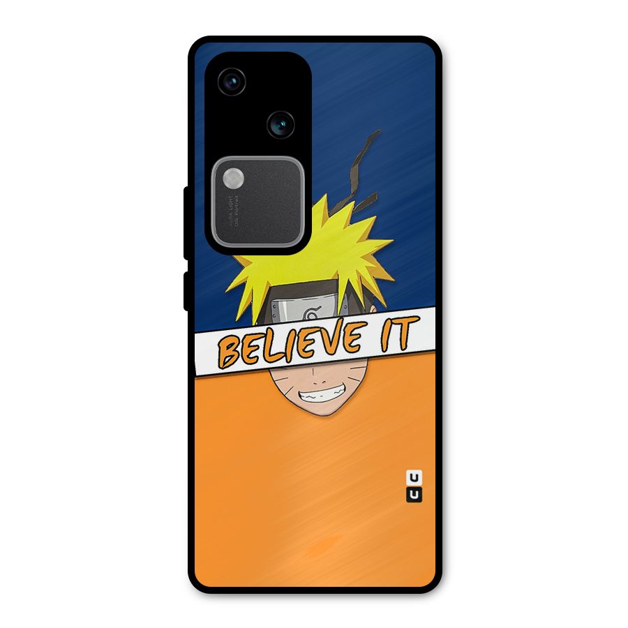 Naruto Believe It Metal Back Case for Vivo V30 Pro