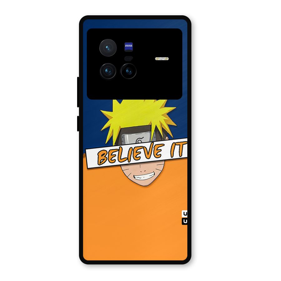 Naruto Believe It Metal Back Case for Vivo X80