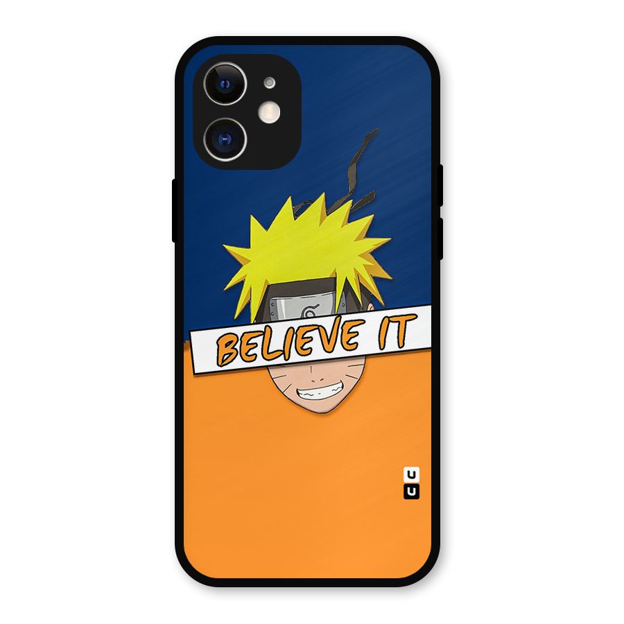 Naruto Believe It Metal Back Case for iPhone 12