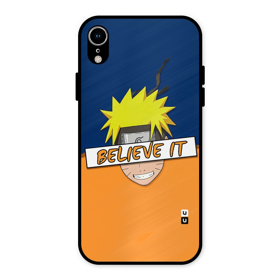 Naruto Believe It Metal Back Case for iPhone XR