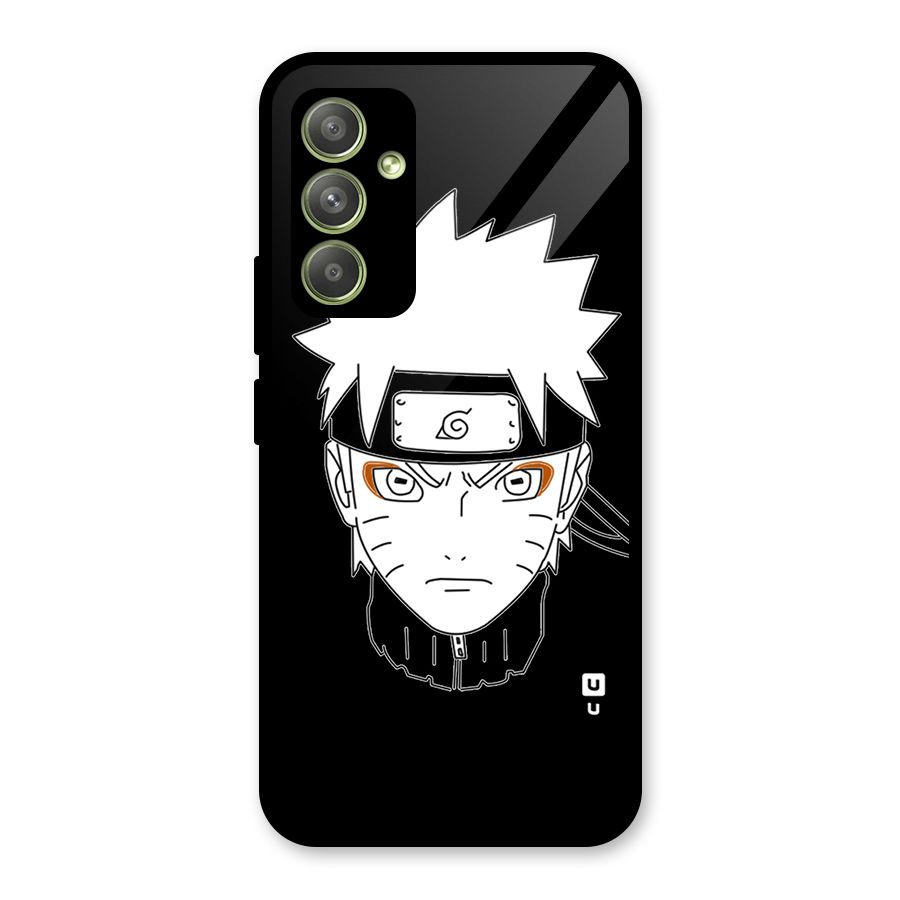Naruto Black and White Art Glass Back Case for Galaxy A54