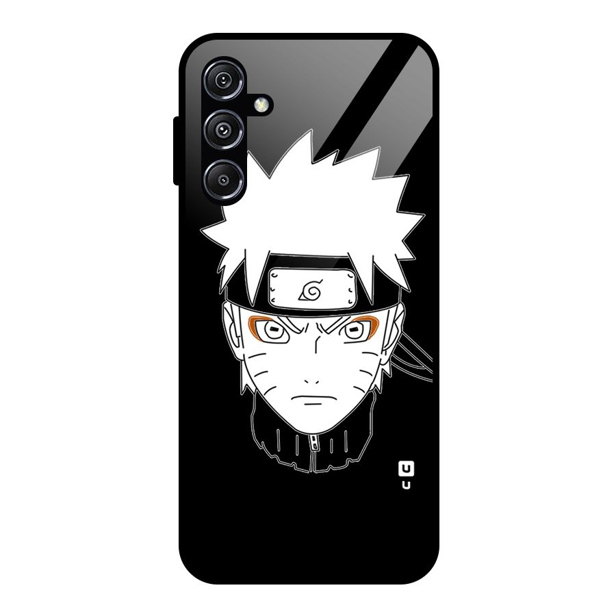 Naruto Black and White Art Glass Back Case for Galaxy M34 5G