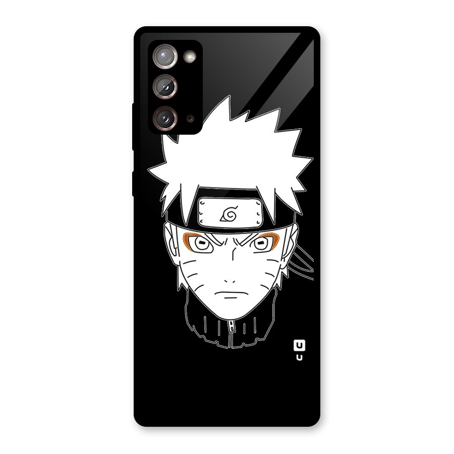 Naruto Black and White Art Glass Back Case for Galaxy Note 20