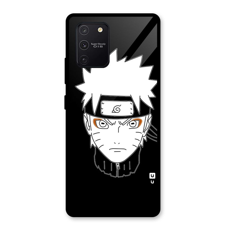 Naruto Black and White Art Glass Back Case for Galaxy S10 Lite