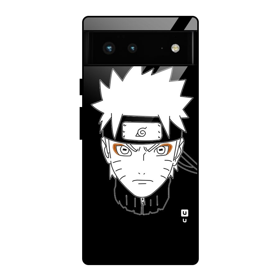 Naruto Black and White Art Glass Back Case for Google Pixel 6