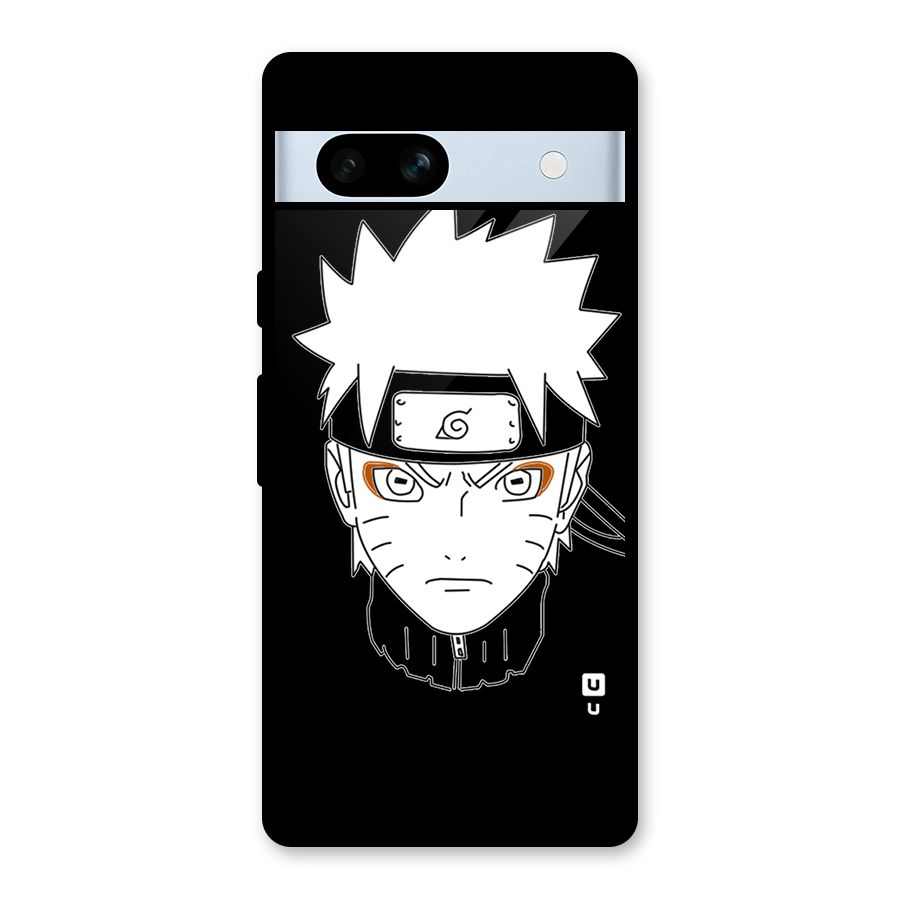 Naruto Black and White Art Glass Back Case for Google Pixel 7a