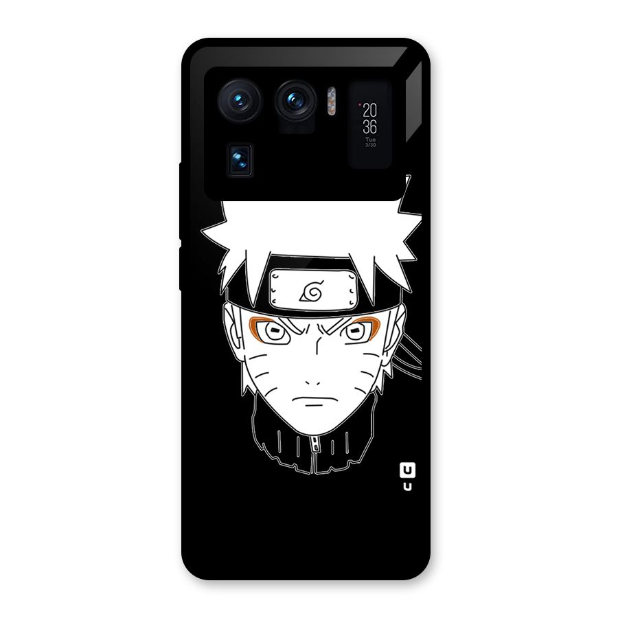 Naruto Black and White Art Glass Back Case for Mi 11 Ultra