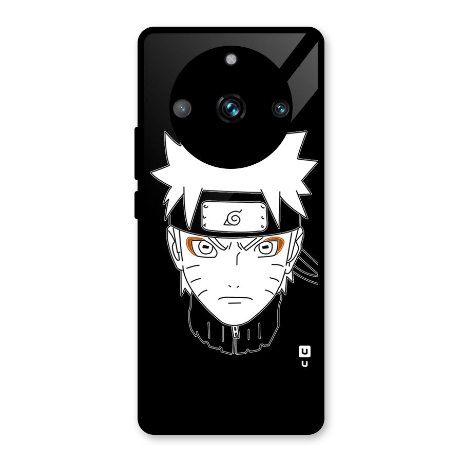 Naruto Black and White Art Glass Back Case for Realme 11 Pro Plus