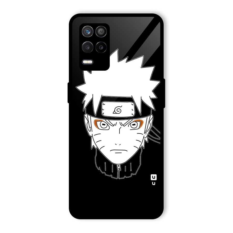 Naruto Black and White Art Glass Back Case for Realme 8s 5G