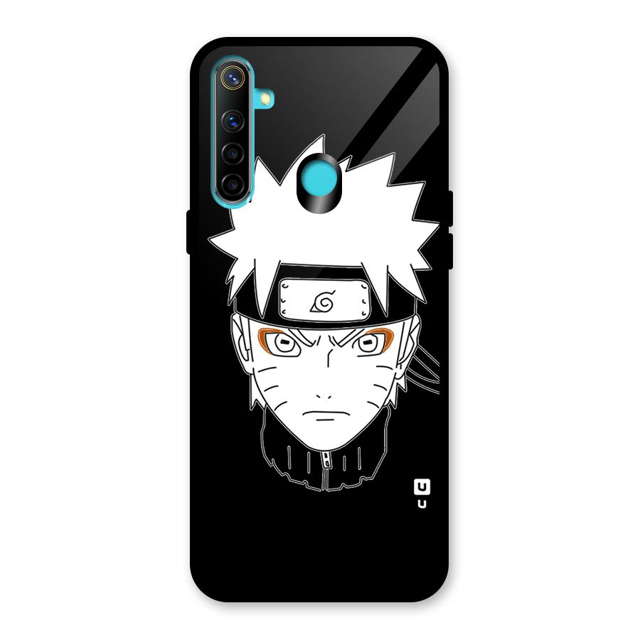 Naruto Black and White Art Glass Back Case for Realme Narzo 10