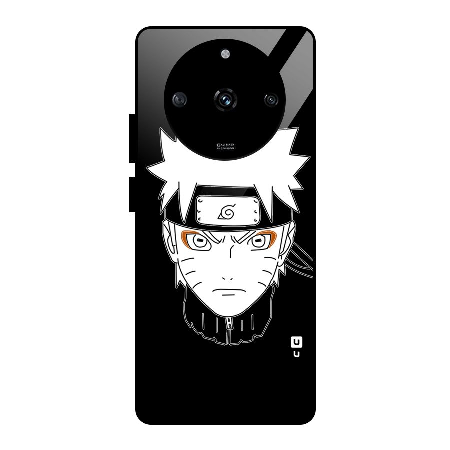 Naruto Black and White Art Glass Back Case for Realme Narzo 60 5G