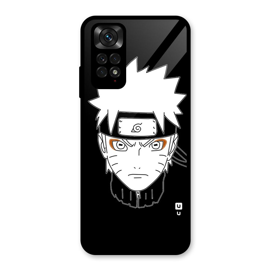 Naruto Black and White Art Glass Back Case for Redmi Note 11S