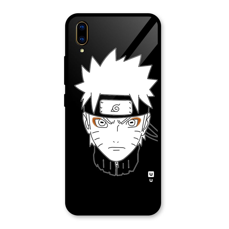 Naruto Black and White Art Glass Back Case for Vivo V11 Pro