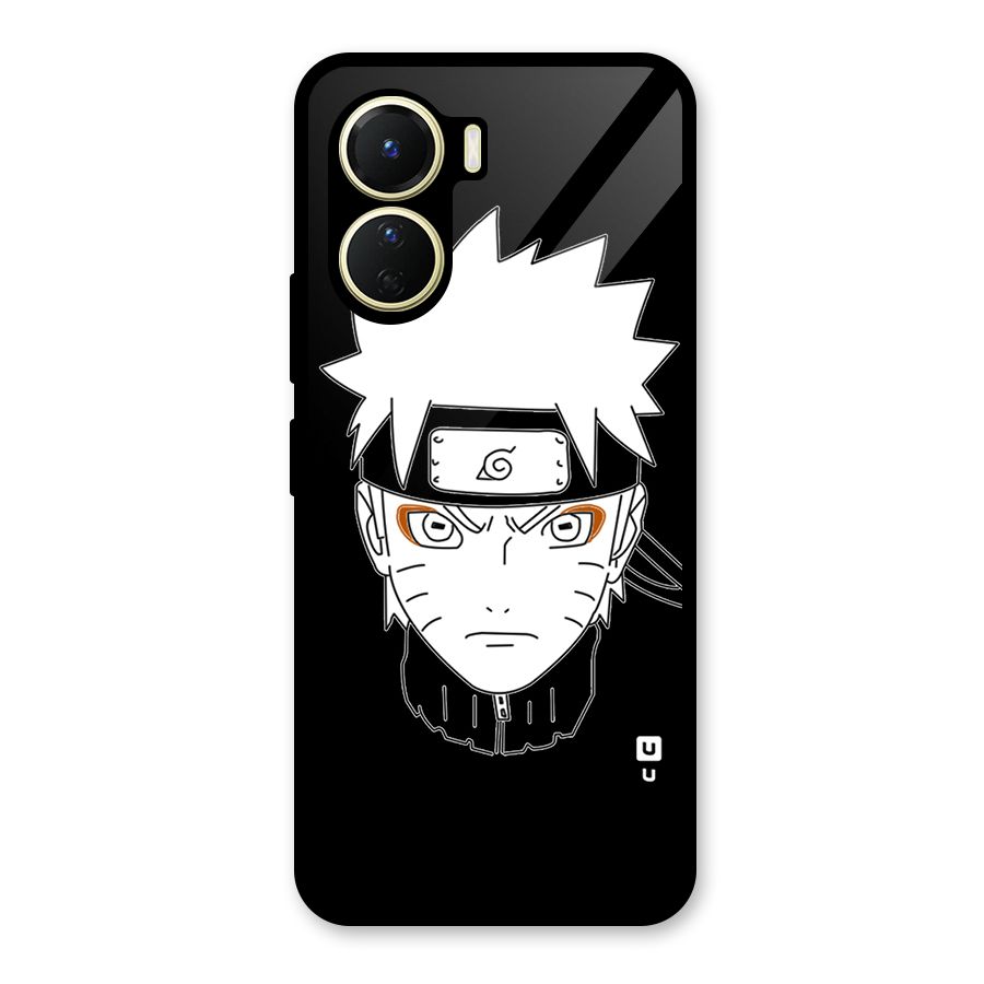 Naruto Black and White Art Glass Back Case for Vivo Y16