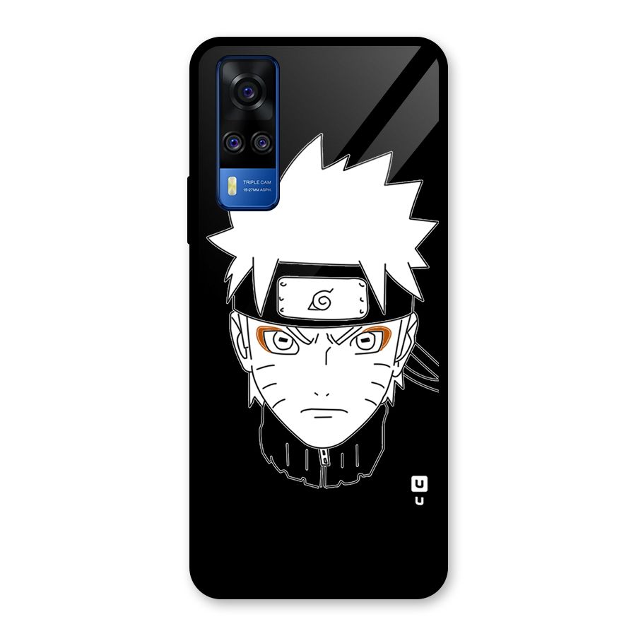 Naruto Black and White Art Glass Back Case for Vivo Y31