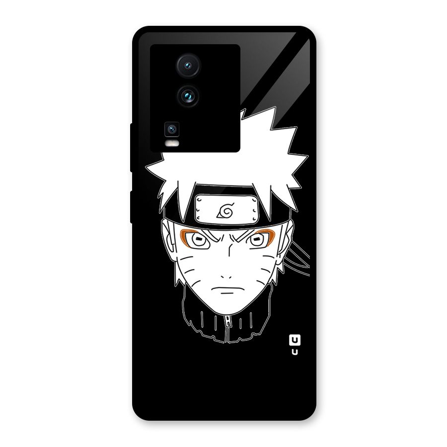 Naruto Black and White Art Glass Back Case for Vivo iQOO Neo 7