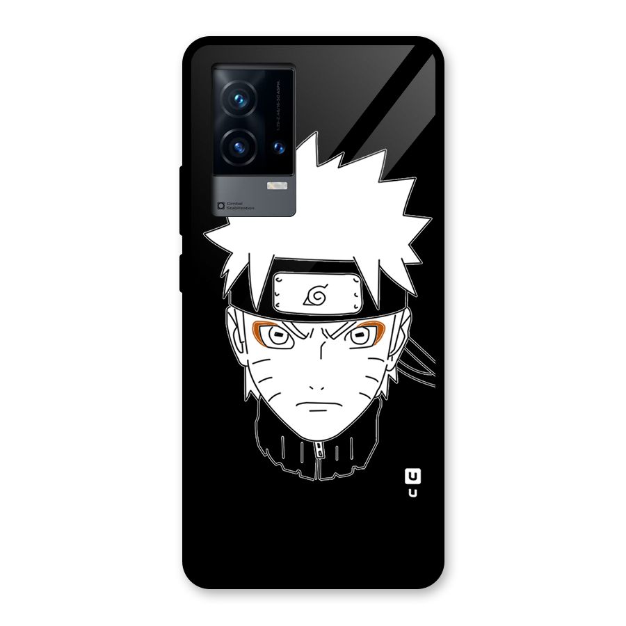 Naruto Black and White Art Glass Back Case for iQOO 9 5G