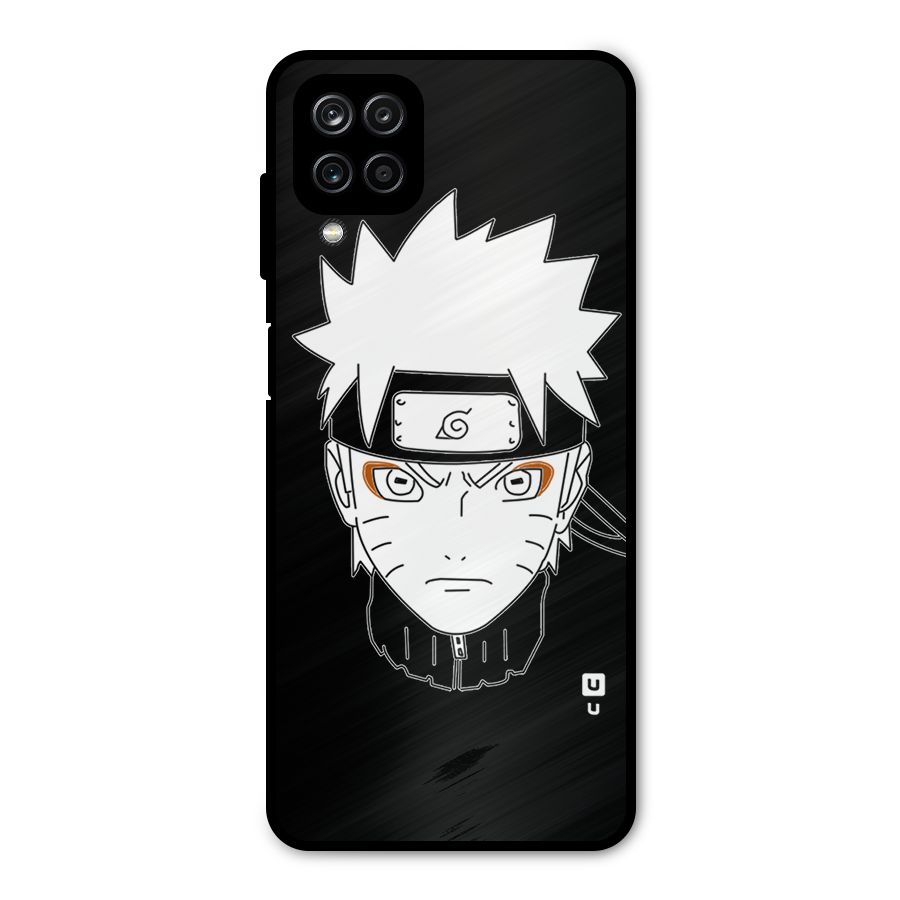 Naruto Black and White Art Metal Back Case for Galaxy A12