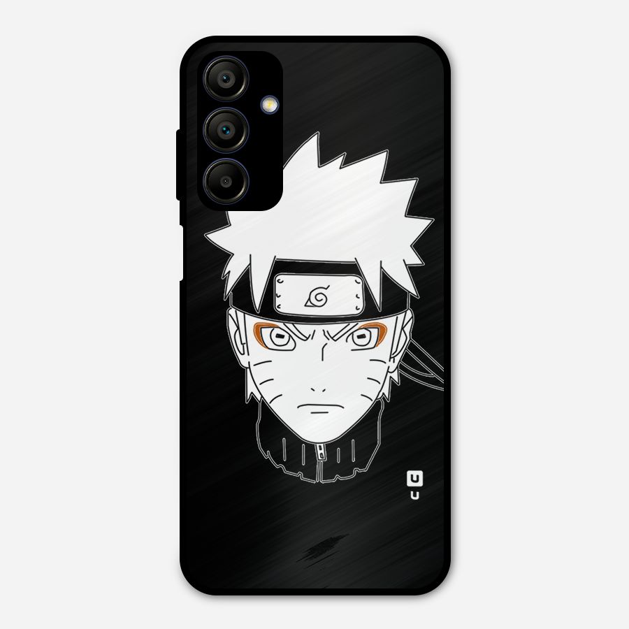 Naruto Black and White Art Metal Back Case for Galaxy A15 5G