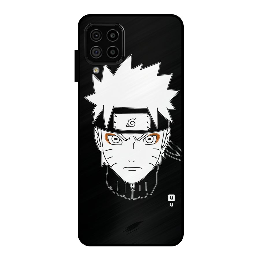 Naruto Black and White Art Metal Back Case for Galaxy A22 4G
