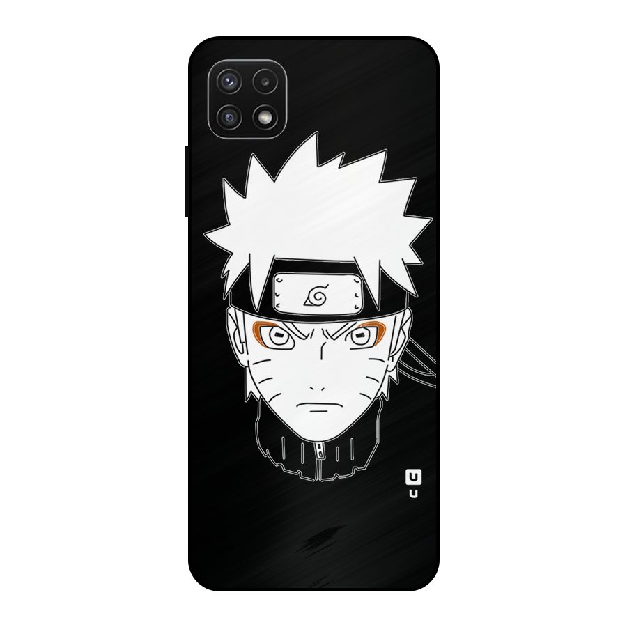 Naruto Black and White Art Metal Back Case for Galaxy A22 5G
