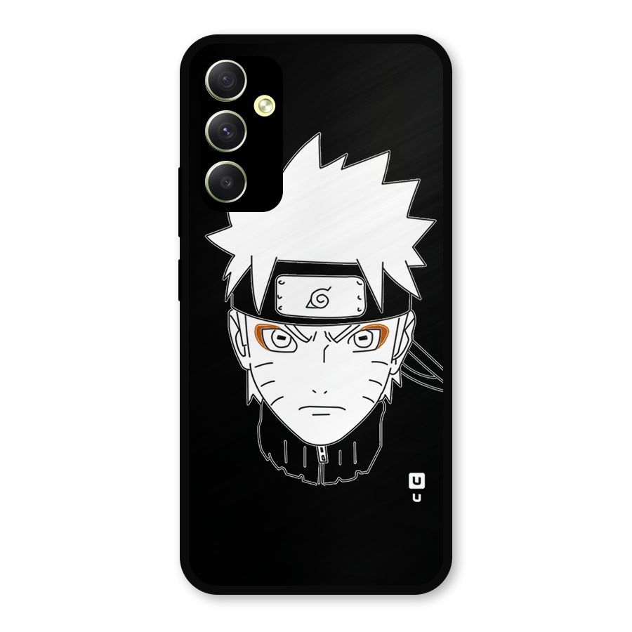 Naruto Black and White Art Metal Back Case for Galaxy A34