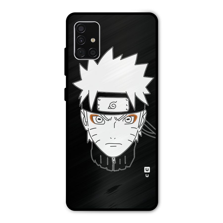 Naruto Black and White Art Metal Back Case for Galaxy A51