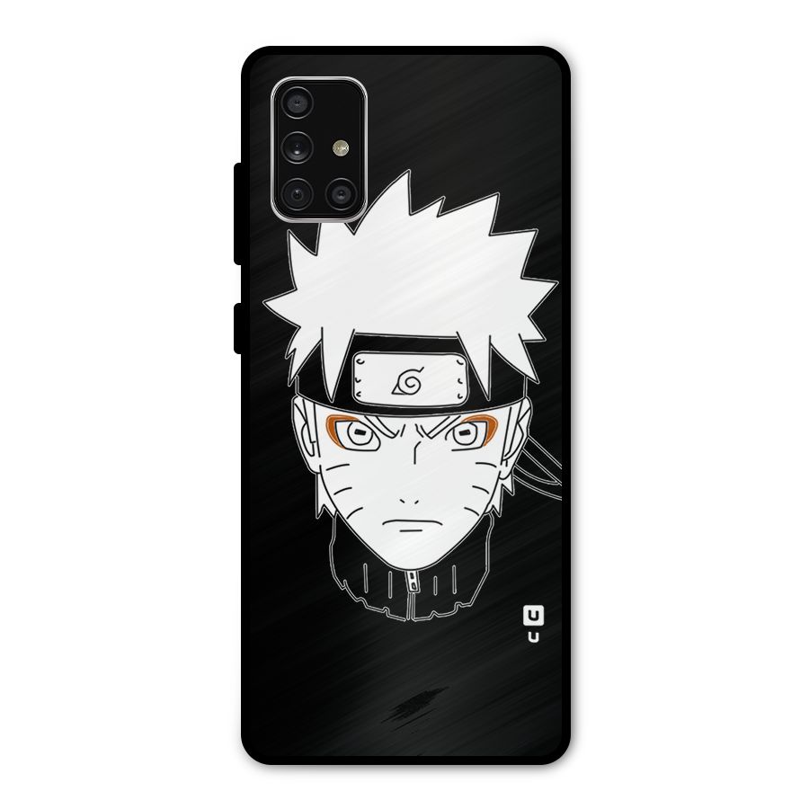 Naruto Black and White Art Metal Back Case for Galaxy A71