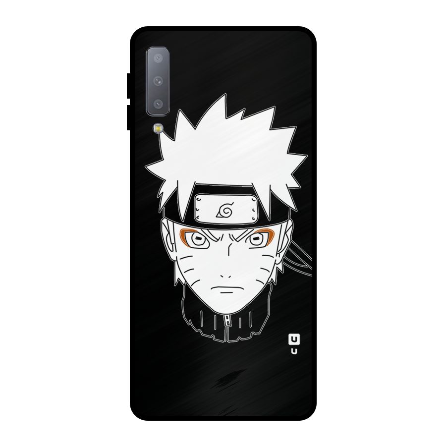 Naruto Black and White Art Metal Back Case for Galaxy A7 (2018)