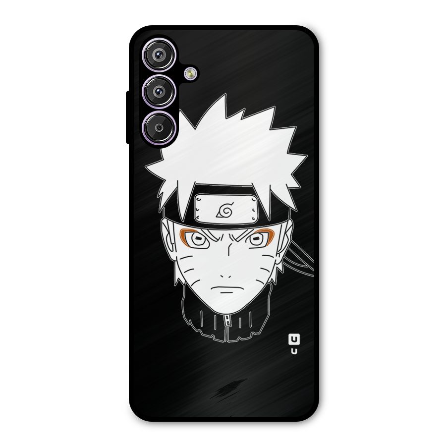 Naruto Black and White Art Metal Back Case for Galaxy M15