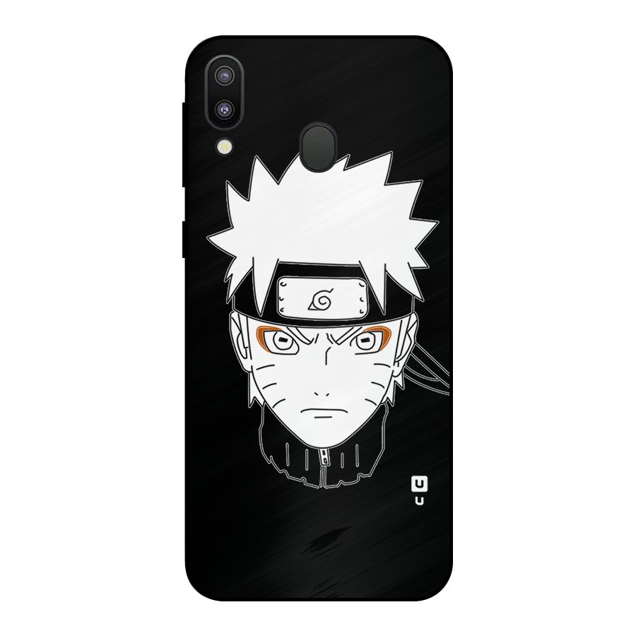 Naruto Black and White Art Metal Back Case for Galaxy M20