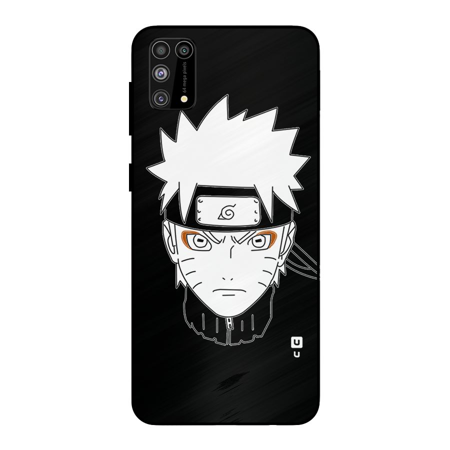 Naruto Black and White Art Metal Back Case for Galaxy M31