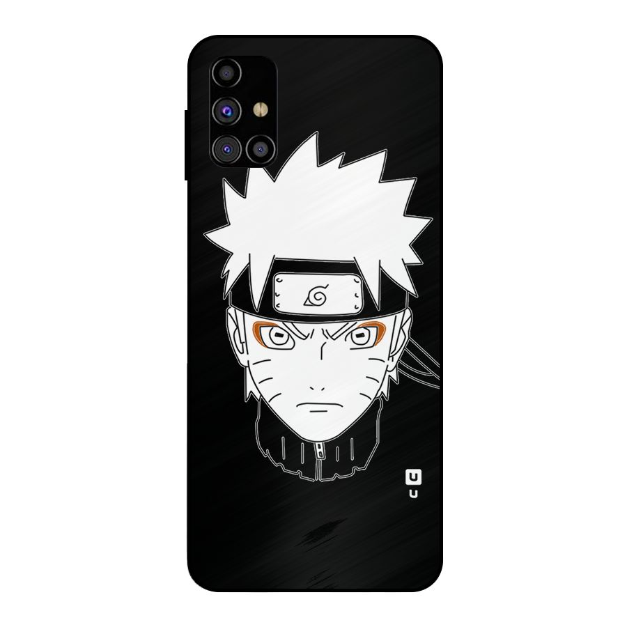 Naruto Black and White Art Metal Back Case for Galaxy M31s