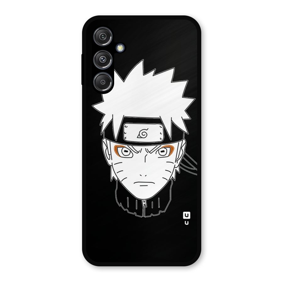 Naruto Black and White Art Metal Back Case for Galaxy M34 5G