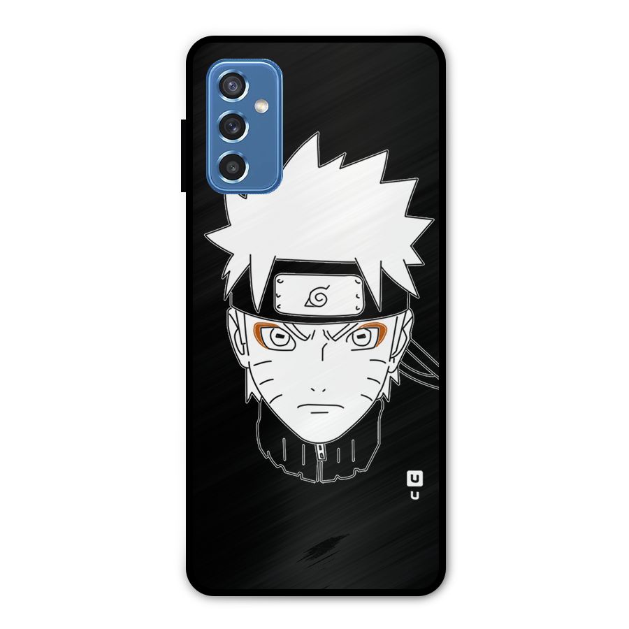 Naruto Black and White Art Metal Back Case for Galaxy M52 5G