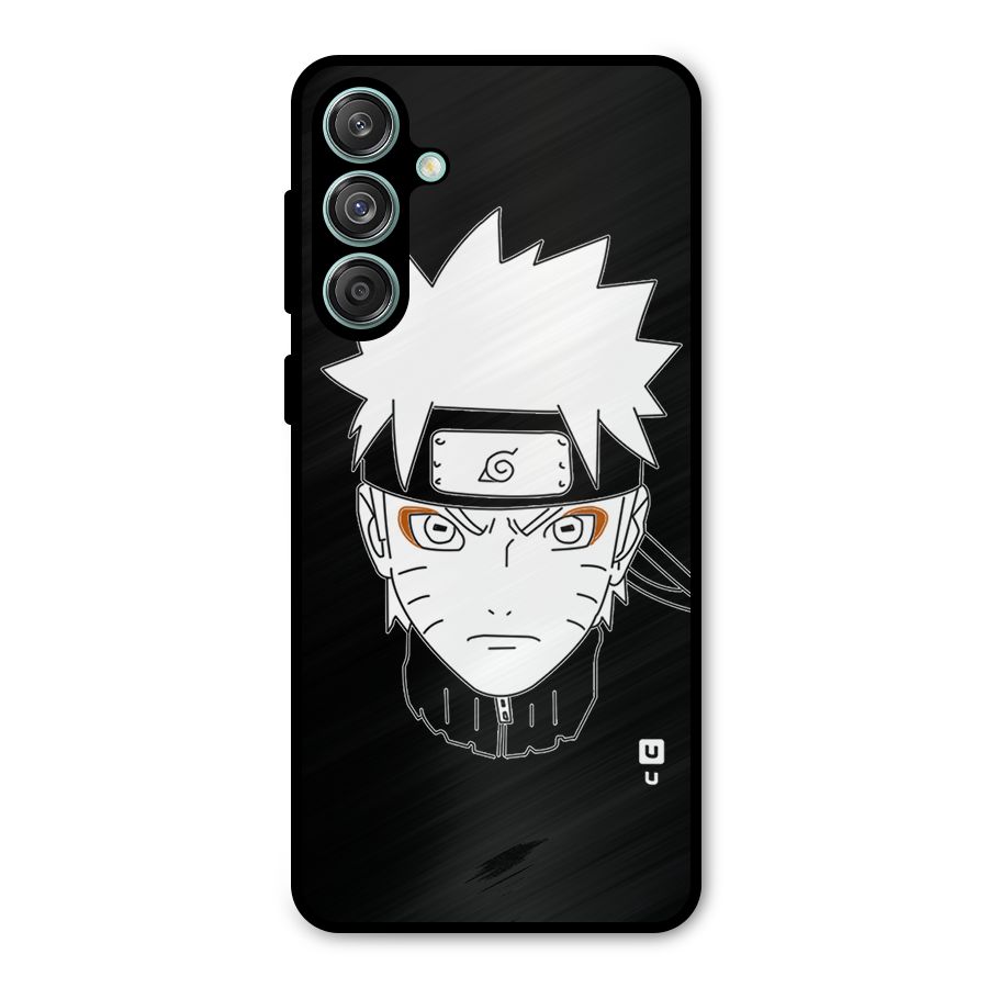 Naruto Black and White Art Metal Back Case for Galaxy M55 5G