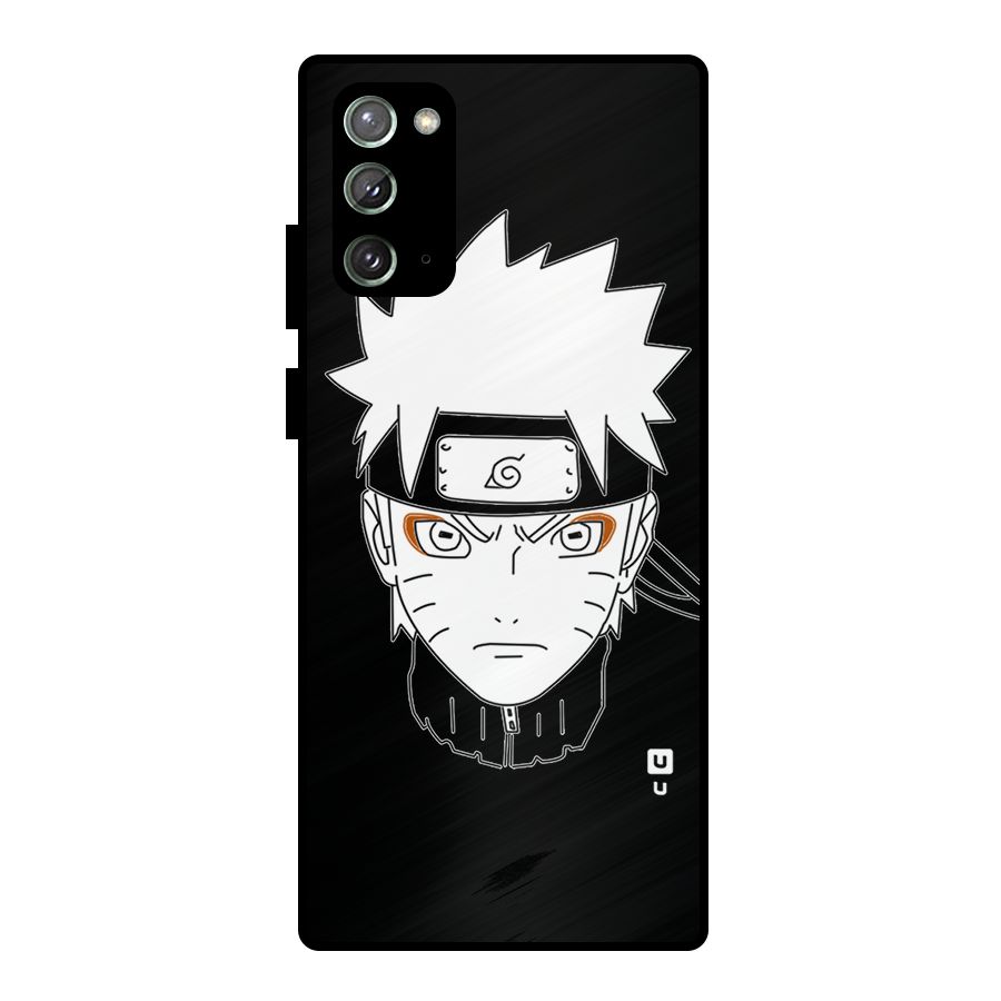 Naruto Black and White Art Metal Back Case for Galaxy Note 20