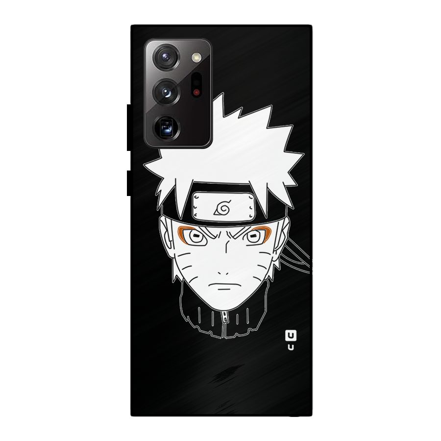 Naruto Black and White Art Metal Back Case for Galaxy Note 20 Ultra