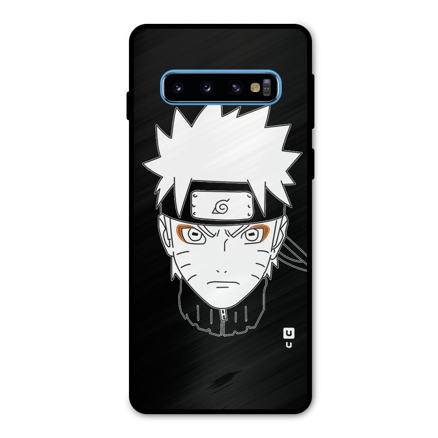 Naruto Black and White Art Metal Back Case for Galaxy S10