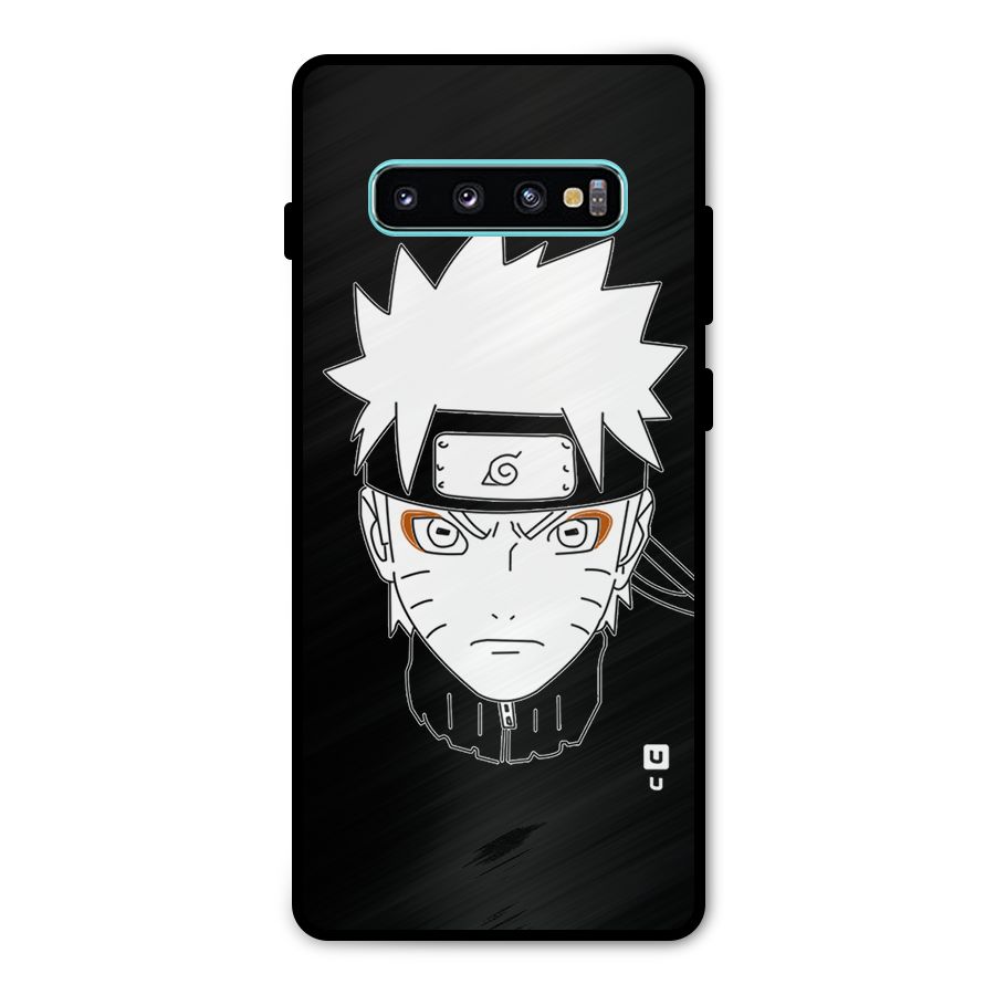 Naruto Black and White Art Metal Back Case for Galaxy S10 Plus