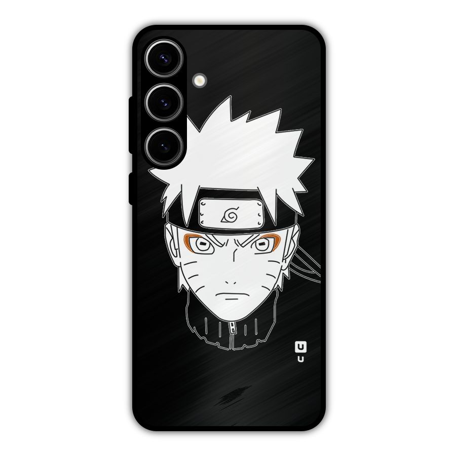 Naruto Black and White Art Metal Back Case for Galaxy S24 Plus