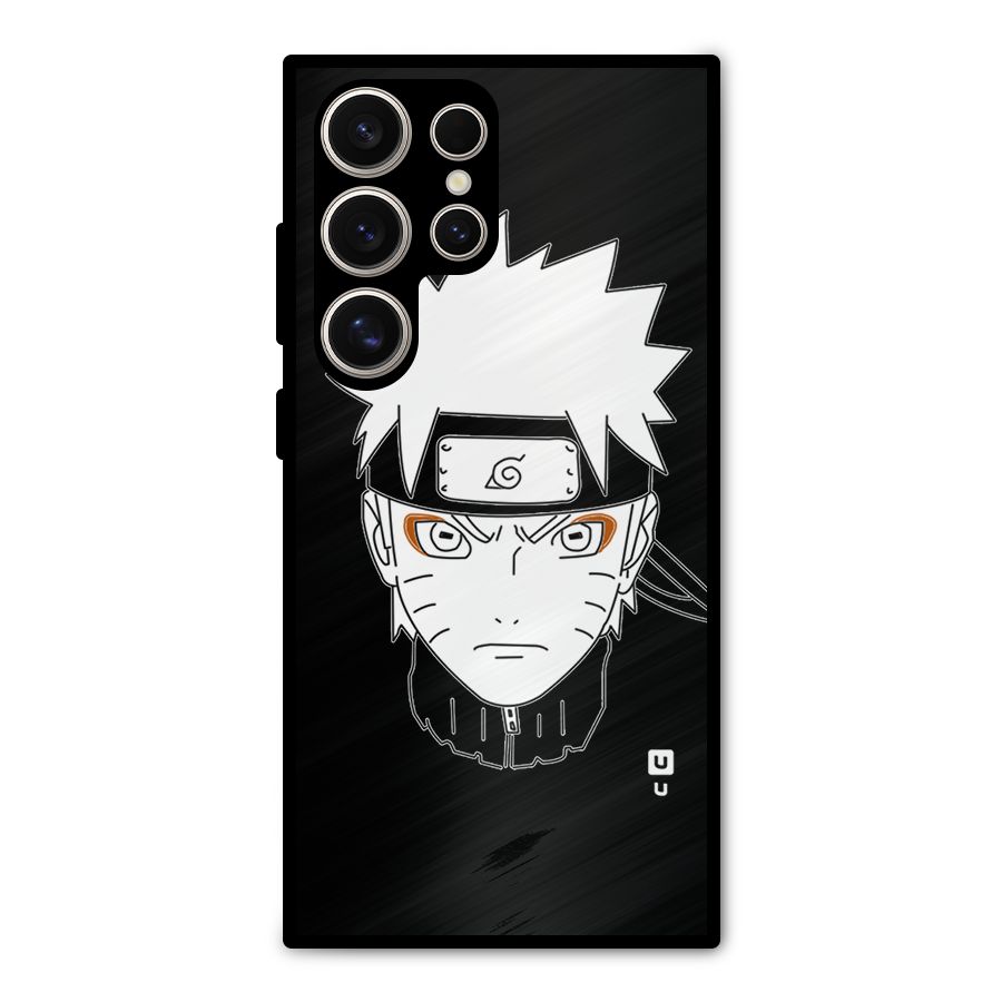 Naruto Black and White Art Metal Back Case for Galaxy S24 Ultra