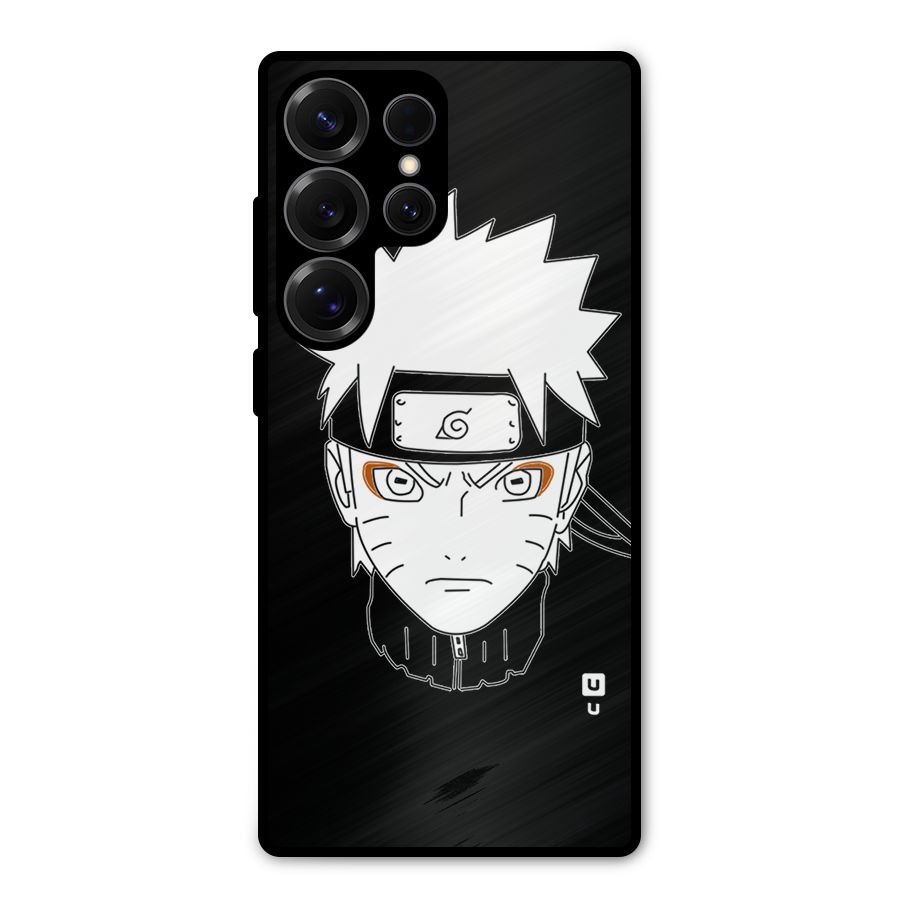 Naruto Black and White Art Metal Back Case for Galaxy S25 Ultra