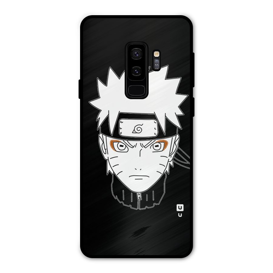 Naruto Black and White Art Metal Back Case for Galaxy S9 Plus