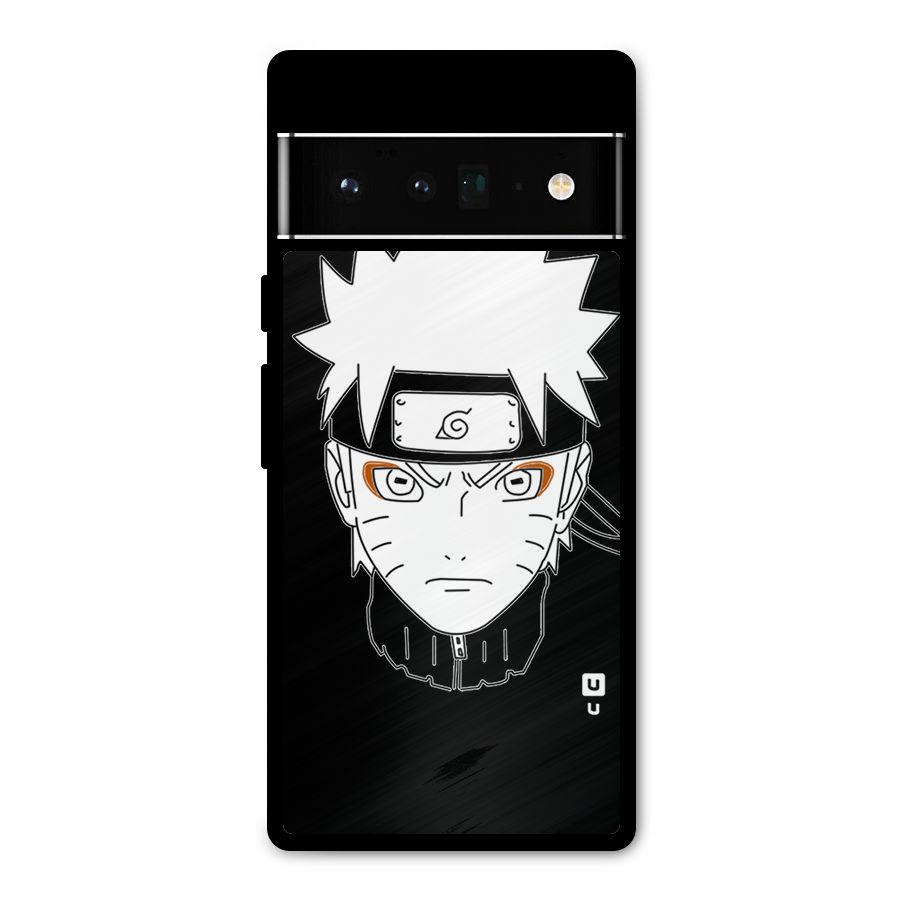 Naruto Black and White Art Metal Back Case for Google Pixel 6 Pro