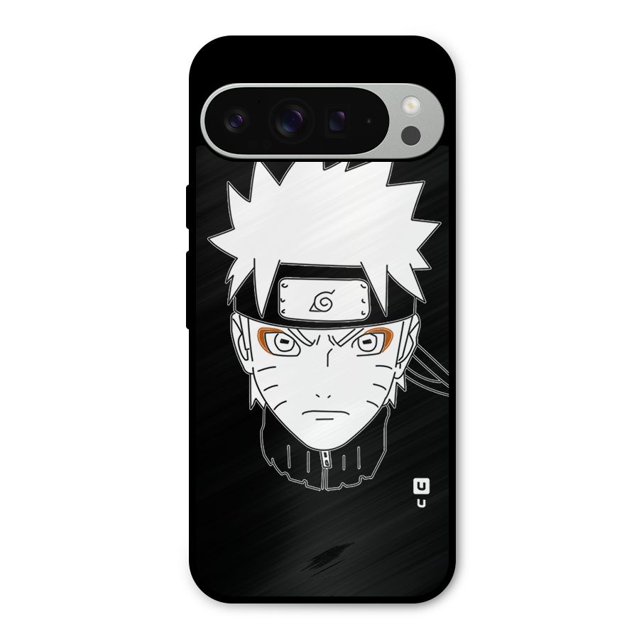 Naruto Black and White Art Metal Back Case for Google Pixel 9 Pro XL